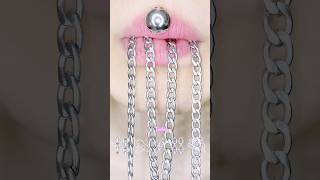 ASMR Silver Pearl Necklace No mukbang 실버 은단 노 먹방 #satisfying #モッパン #eating #shorts #쇼츠 #ショート #咀嚼音