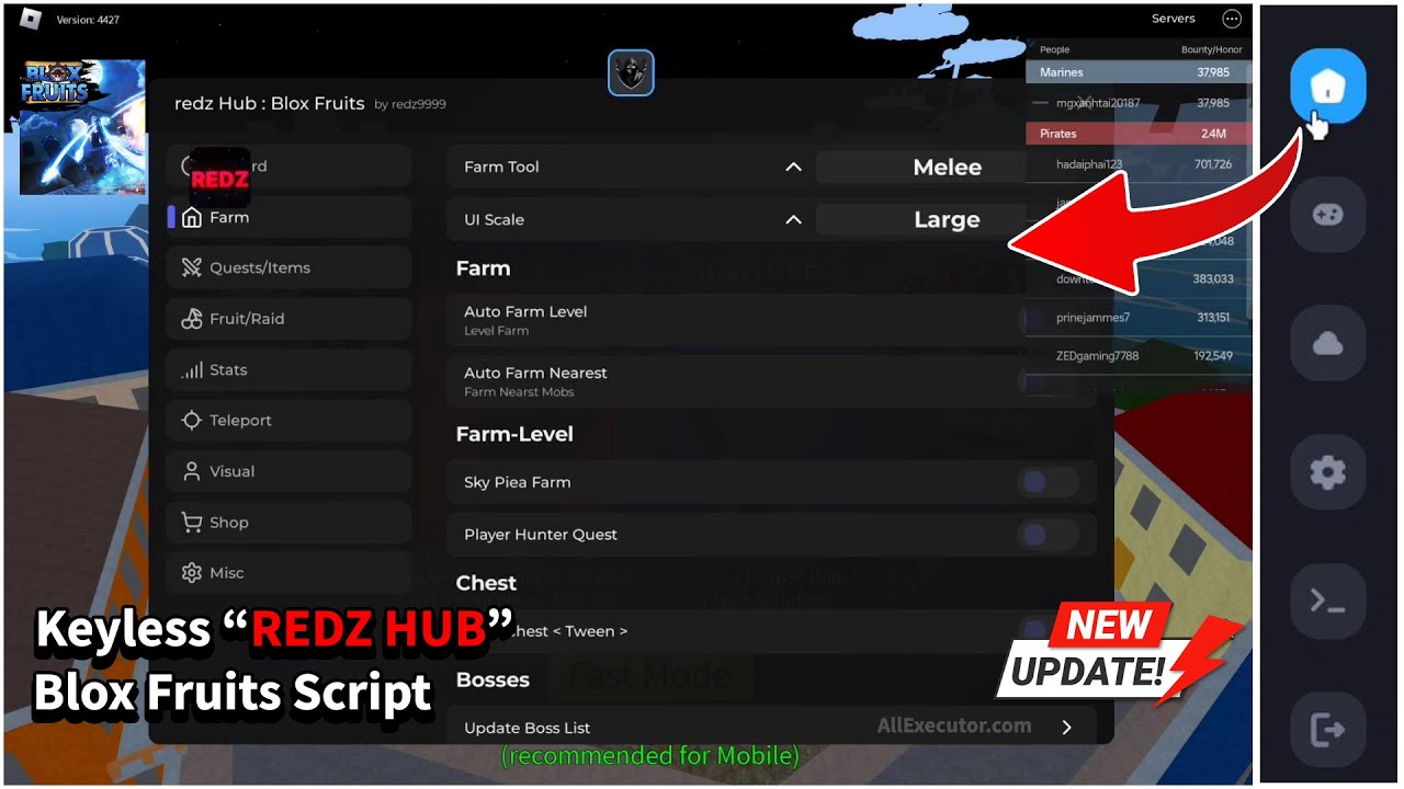 [New] REDZ HUB Blox Fruits Script For Delta Executor (Latest Update ...