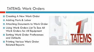 Fleet Maintenance Software TATEMS Work Orders Training And Help