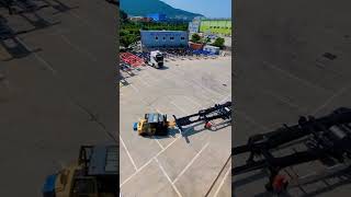 지게차로 크로네 KRONE 트레일러 옮기기 | Towing Krone trailer with forklift, Color code: Jet Black