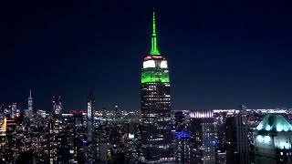 The Empire State Building was lit up in Eagles colors after Philly heads to Super Bowl