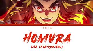 「Homura (炎 ) - LiSA」KAN/ENG/ROMAJI LYRICS  (Demon Slayer the movie: Mugen Train theme)