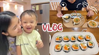 [ Vlog ] Seaweed Soup | Making Kimbap with Leftover rice | Cooking with Nunnun \u0026 Gungun 👩‍🍳🧑‍🍳