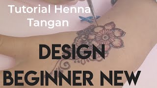 tutorial Henna Tangan | Design Beginner New | How to make tha S alphabet easy Henna design