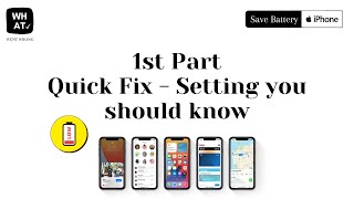 Tips & Guide to Improve Battery Life in iphone iOS14 - Quick Fix