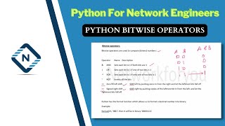 Python for Network Engineer | Python Bitwise Operators | Video 14