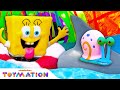 SpongeBob Toy Rescues Gary From Shark Tank! 🦈 | Toymation