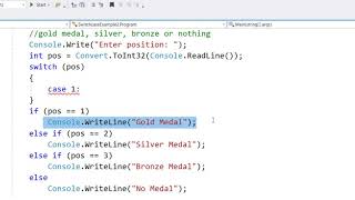 Switch case Example 1 C Sharp Programming