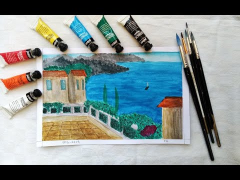 Gouache Painting For Beginners, Easy Gouache Painting - YouTube