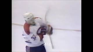 Gord Kluzak hit Claude Lemieux Apr. 9/1986