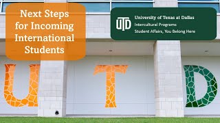 Next Steps for Incoming International Students