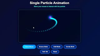 Single Particle Animation Using HTML | CSS | JS