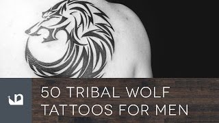 50 Tribal Wolf Tattoos For Men