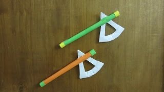 How to Make a Paper Battle Axe - Easy Tutorials
