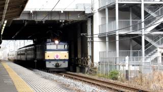 回9825レ EF60 19+12系「ばんえつ物語」客車＋EF64 1031号機 小田原駅通過