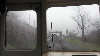 雨の久大本線　前面車窓　南由布ー湯平