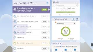 Reviewing Learned Vocabulary with Transparent Language Online