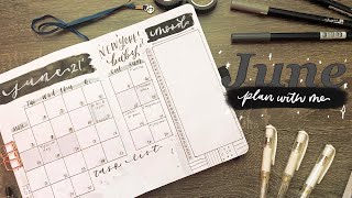 bullet journal plan with me  🌉 june  2021