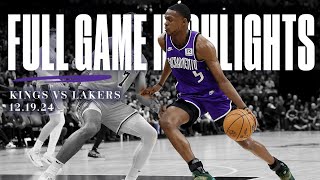 Kings vs Lakers Game Highlights | 12.19.24