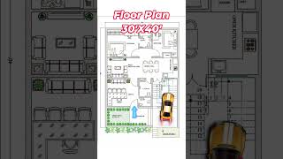 30 X 40 HOUSE PLAN,30 BY 40 HOME PLAN #shorts #homedesign #gharkanaksha #trendingshorts #housedesign