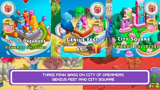 THREE Pink Bags On City Of Dreamers Genius Fest And City Square | Family Island Pink Bag