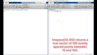 What is MATLAB linspace function using Script