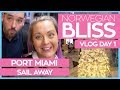 Norwegian Bliss | Boarding the Ship & Miami Sail Away | Norwegian Cruise Line Vlog Day 01