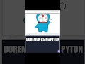 Draw Doraemon Using Python #shorts #program #coding #turtlepython