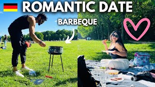 💕 Romantic Picnic With Her | BBQ 🔥 in the Biggest Park of Germany | Indian Couple