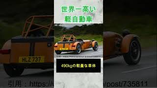 世界一高い軽自動車は、ケータハム170Sだ。