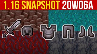 Minecraft 1.16 Snapshot 20w06a Nether Biomes, Netherite (Stronger Than Diamond!)