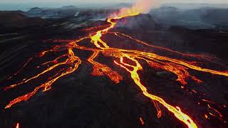 Drone Video of ICELAND VOLCANO Eruption EPIC DRONE FOOTAGE DJI Mini 2