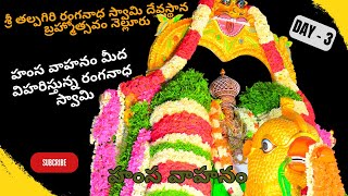 హంస వాహనం మీద విహరిస్తున్న రంగనాధ స్వామి || Hamsa Vahanam || Nellore || Day - 3 part 2 ||