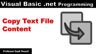 Visual Basic .net Tutorial Copy Text File Data from one text file to another