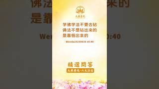 🌈精选问答20230630 学佛学法不要去钻 佛法不是鉆出来的是靠悟出来的