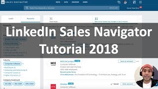 LinkedIn Sales Navigator Training Tutorial 2018