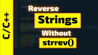 Reverse a string without using strrev() String function||C language tutorial for beginners