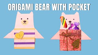 Origami Bear With Pocket