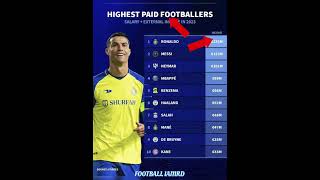 Highest Paid Footballers #bellingham#premierleague#messi#ronaldo#barcelona#fifa#uefa#ucl#haaland#cr7
