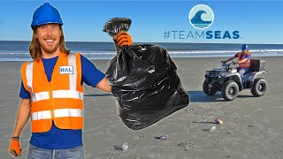 Trash Pick up at the Beach | Team Seas Clean Up with ATV
