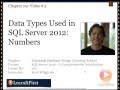 Data Types Used in SQL Server 2012: Numbers