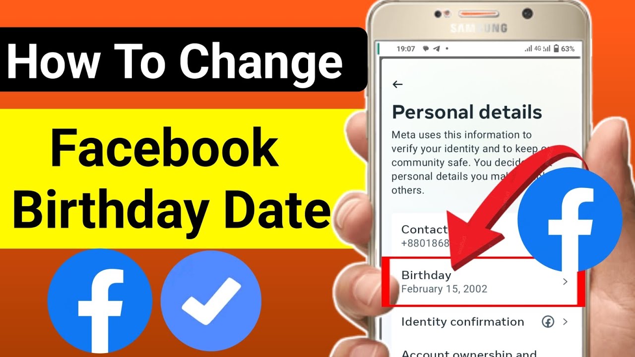 How To Change Date Of Birth On Facebook 2023| Facebook Birthday Change ...