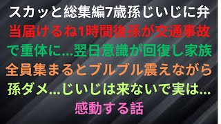 スカッと総集編7歳孫じいじに弁当届けるね1時間後孫が交通事故で重体に…翌日意識が回復し家族全員集まるとブルブル震えながら孫ダメ…じいじは来ないで実は…感動する話