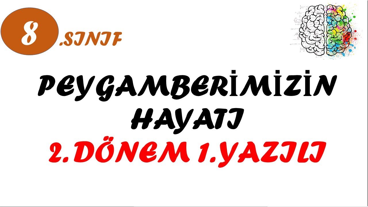 8.sınıf Peygamberimizin Hayatı Siyer 2.dönem 1.yazılı Soruları - YouTube