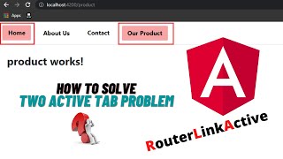 How to solve two active tab problem when using angular routerlinkactive