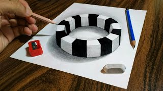 3D Trick Art on Paper  Round Ring