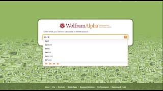 How to use Wolfram Alpha