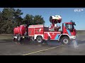 🚒feuerwehr tankzug mit löschturbine💦vorführung magirus tlf aircore und lÖschroboter🚨🚒