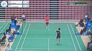 남단 MS U15 128강 | (KOR) KIM Sun Woo vs (JPN) Shunki HAGIWARA[2023 밀양 원천요넥스 코리아주니어오픈배드민턴선수권대회]