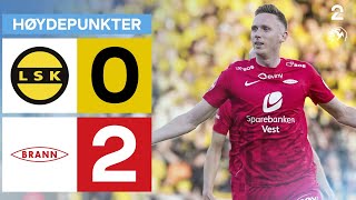 Lillestrøm 0 - 2 Brann - Høydepunkter